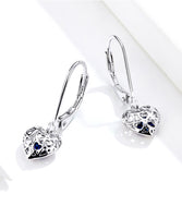 S925 Sterling Silver Stud Earrings Hollow Heart Shaped Earrings - Fun Gifts & More