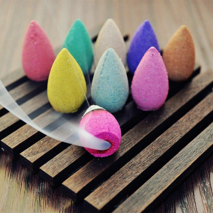 100Pcs Backflow Incense Cones Burner Heavy Smoke Waterfall Buddhism Smoke Cones - Fun Gifts & More