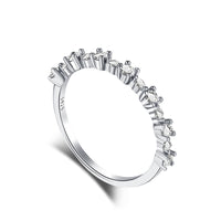 Sterling Silver Ring With Diamonds Simple Ladies Ring - Fun Gifts & More