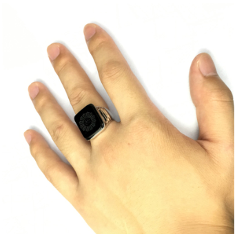 Black Onyx Men's Silver Ring - Fun Gifts & More