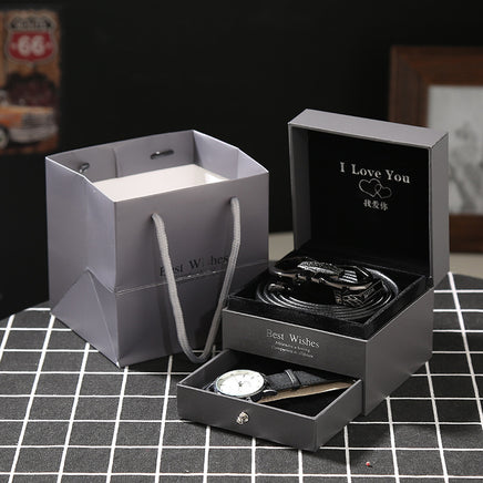 Leather Belt Wallet Gift Box Set Holiday Gift Watch - Fun Gifts & More