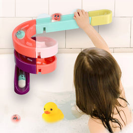 Kids Bath Toys Wall Suction Cup Marble Race Run Track Bathroom Bathtub Baby Play Water Games Toy Kit for Children - Fun Gifts & More