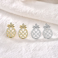 Sterling silver pineapple earrings - Fun Gifts & More