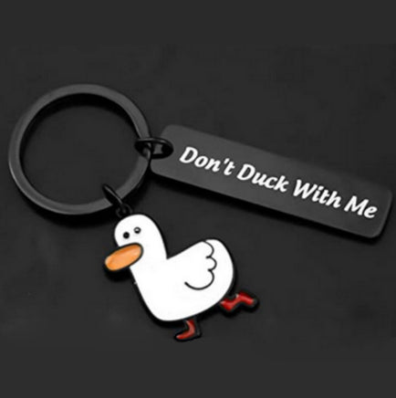 Funny Lover Gift Ducking Love You Cute Duck Pun Keychain Couples Jewelry Valentines Day Gift For Boyfriend Girlfriend - Fun Gifts & More