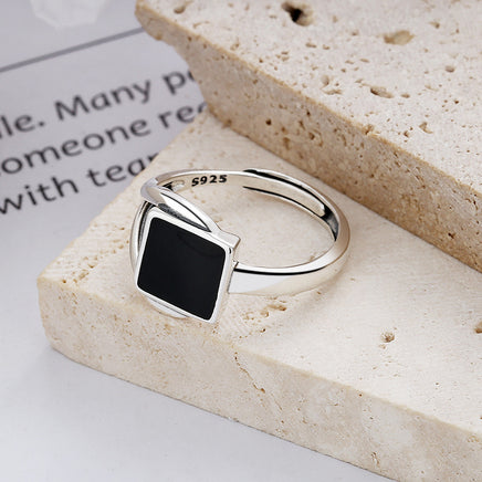 Fashion Sterling Silver Square Ring - Fun Gifts & More