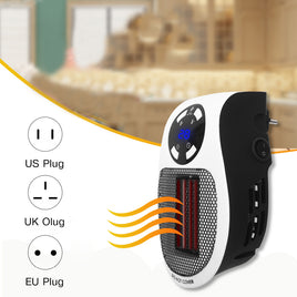 Portable Electric Heater Wall Fan Heater Handy Heating Stove Adjustable Thermostat Radiator Warmer Machine Home Appliance - Fun Gifts & More