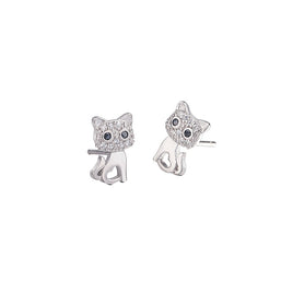 S925 sterling silver cute cat earrings - Fun Gifts & More