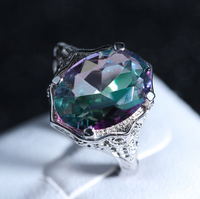 Purple Zircon Platinum Plated Ring - Fun Gifts & More