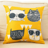 Cute cat pillowcases 45 cm x 45 cm