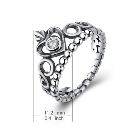 925 Sterling Silver Crown Ring - Fun Gifts & More