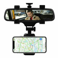 Universal Car Rear View Mirror Mount Stand GPS Cell Phone Holder 360 Rotation - Fun Gifts & More