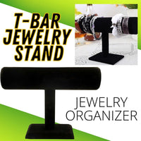 T-Stand For Necklaces & Bracelets Black Velvet Holder Organizer Jewelry Display - Fun Gifts & More