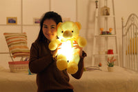 Creative Light Up LED Teddy Bear Stuffed Animals Plush Toy Colorful Glowing Christmas Gift For Kids Pillow - Fun Gifts & More