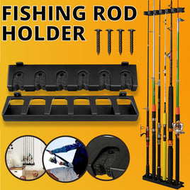 Fishing Rod Rack Vertical Holder Horizontal Wall Mount Boat Pole Stand Storage - Fun Gifts & More