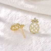 Sterling silver pineapple earrings - Fun Gifts & More