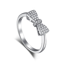 Sterling Silver Ring With Diamonds Simple Ladies Ring - Fun Gifts & More