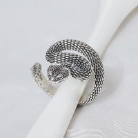 Sterling Silver S925 Snake Ring Thai Silver Vintage - Fun Gifts & More