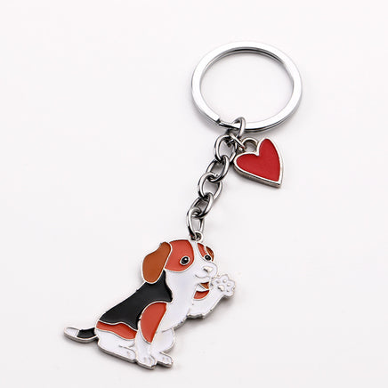 American Cute Fashion Pet Waving Dog Keychain Pendant - Fun Gifts & More