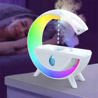 RGB Night Light Water Droplet Sprayer Anti-Gravity Air Humidifier 350ml Creative Home Office Mist Maker Diffuser Christmas Gift - Fun Gifts & More