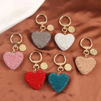 Creative Fashion Rhinestone Heart Keychain Pendant - Fun Gifts & More