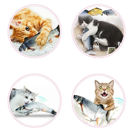 Pet Soft Electronic Fish Shape Cat Toy Electric USB Charging Simulation Fish Toys Funny Cat Chewing Playing Supplies Dropshiping - Fun Gifts & More