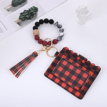 Silicone Bead Bracelet Card Bag Pu Tassel Women's Purse - Fun Gifts & More