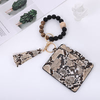 Silicone Bead Bracelet Card Bag Pu Tassel Women's Purse - Fun Gifts & More