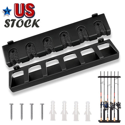 Fishing Rod Rack Vertical Holder Horizontal Wall Mount Boat Pole Stand Storage - Fun Gifts & More