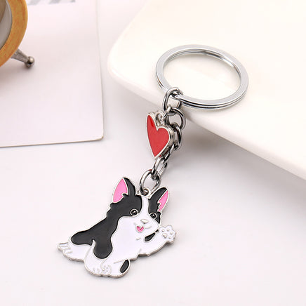 American Cute Fashion Pet Waving Dog Keychain Pendant - Fun Gifts & More