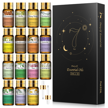 Pure Essential Oils 15pcs Gift Set Natural Plant Aroma - Fun Gifts & More