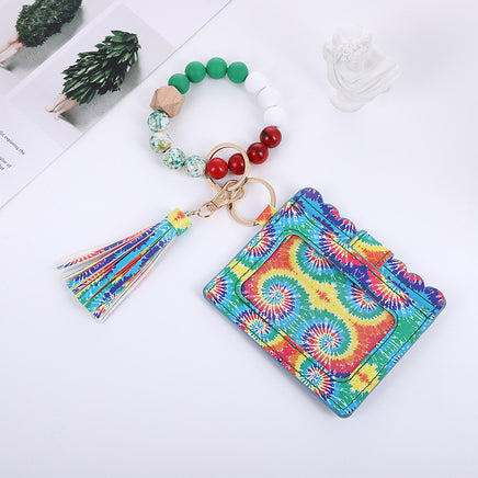 Silicone Bead Bracelet Card Bag Pu Tassel Women's Purse - Fun Gifts & More