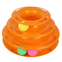 Pet Cat Crazy Ball Disk Interactive Toys Amusement Plate Trilaminar Funny Toy - Fun Gifts & More