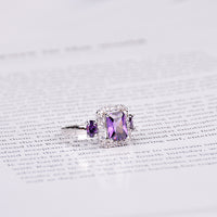 Korean jewelry purple zircon micro-inlay ring - Fun Gifts & More