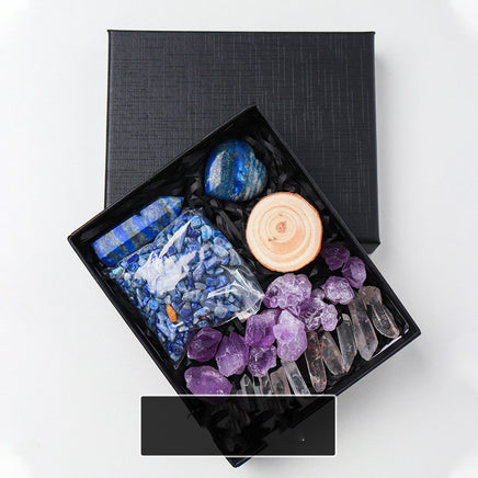 Natural Crystal Rough Pillar Crushed Stone Gift Set - Fun Gifts & More