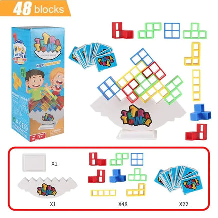 Stacking Blocks Tetra Tower Balance Game - Fun Gifts & More