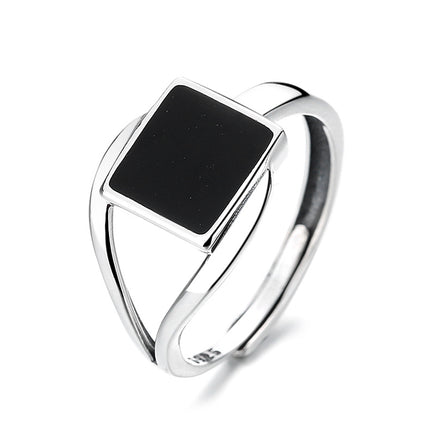 Fashion Sterling Silver Square Ring - Fun Gifts & More