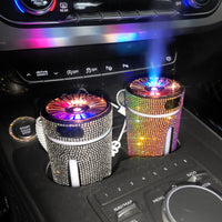 Luxury Diamond Car Humidifier LED Light Car Diffuser Auto Air Purifier Aromatherapy Diffuser Air Freshener Car Accessories For Woman - Fun Gifts & More