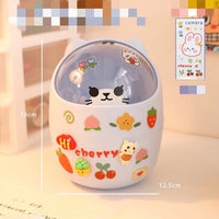 Desktop Trash Can Desk Organizer Bucket Office Mini Bear Trash Can