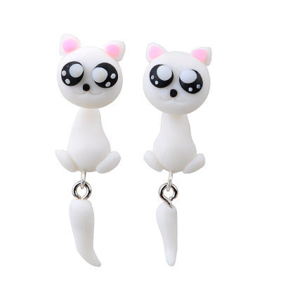 Animal Soft Clay Three-dimensional Cartoon Earrings - Fun Gifts & More