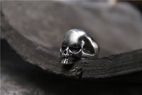 Silver S925 Sterling Silver Personalized Skull Ring - Fun Gifts & More