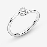 S925 Silver Ring Heart-shaped Ring Female - Fun Gifts & More