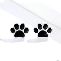 Sterling silver cute paw print earrings - Fun Gifts & More