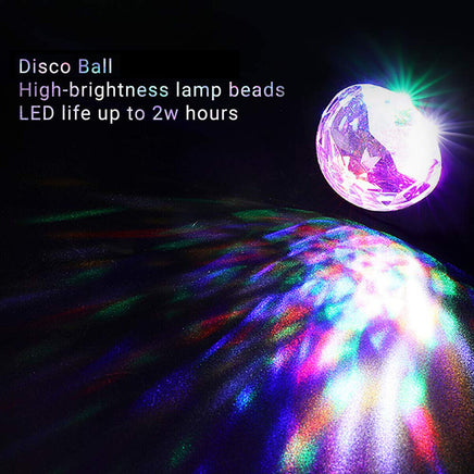 2x USB Mini Disco DJ Ball Car Party Atmospher Light Bar Colorful Sound Activated - Fun Gifts & More