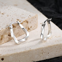 S925 Sterling Silver Geometric Earrings Temperament Advanced Atmosphere Earrings - Fun Gifts & More