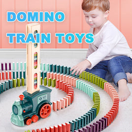 Domino Train Toys Baby Toys Car Puzzle Automatic Release Licensing Electric Building Blocks Train Toy - Fun Gifts & More