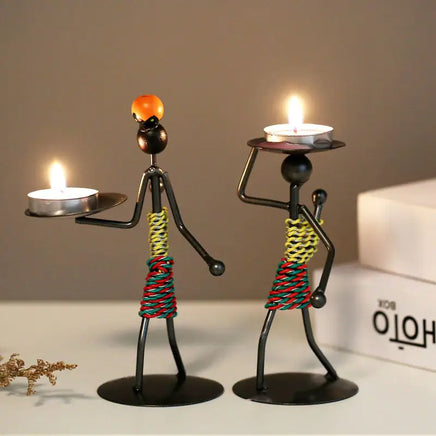 Nordic Metal Candlestick - Fun Gifts & More