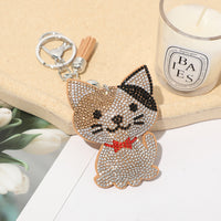 Classic Cartoon Cat Hot Rhinestone Keychain Fashion - Fun Gifts & More