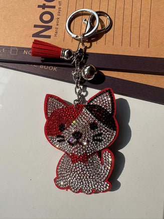 Classic Cartoon Cat Hot Rhinestone Keychain Fashion - Fun Gifts & More