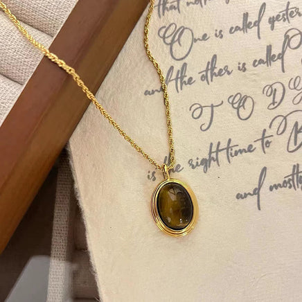 Tiger Eye Necklace Retro Minority - Fun Gifts & More