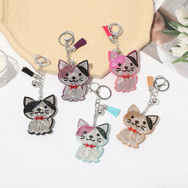 Classic Cartoon Cat Hot Rhinestone Keychain Fashion - Fun Gifts & More